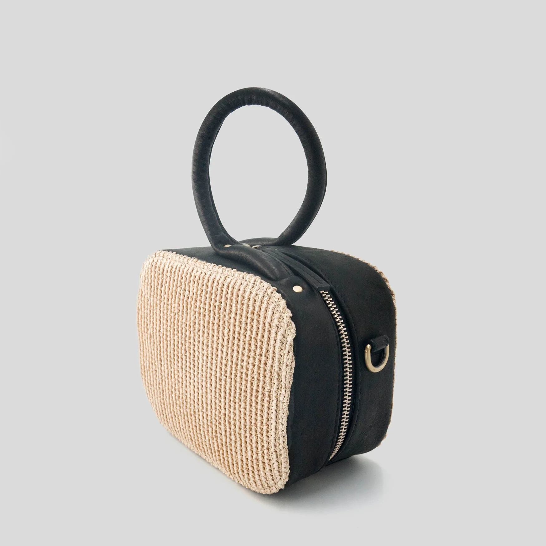 Maze - Black with Faux Raffia Knit - Image 3