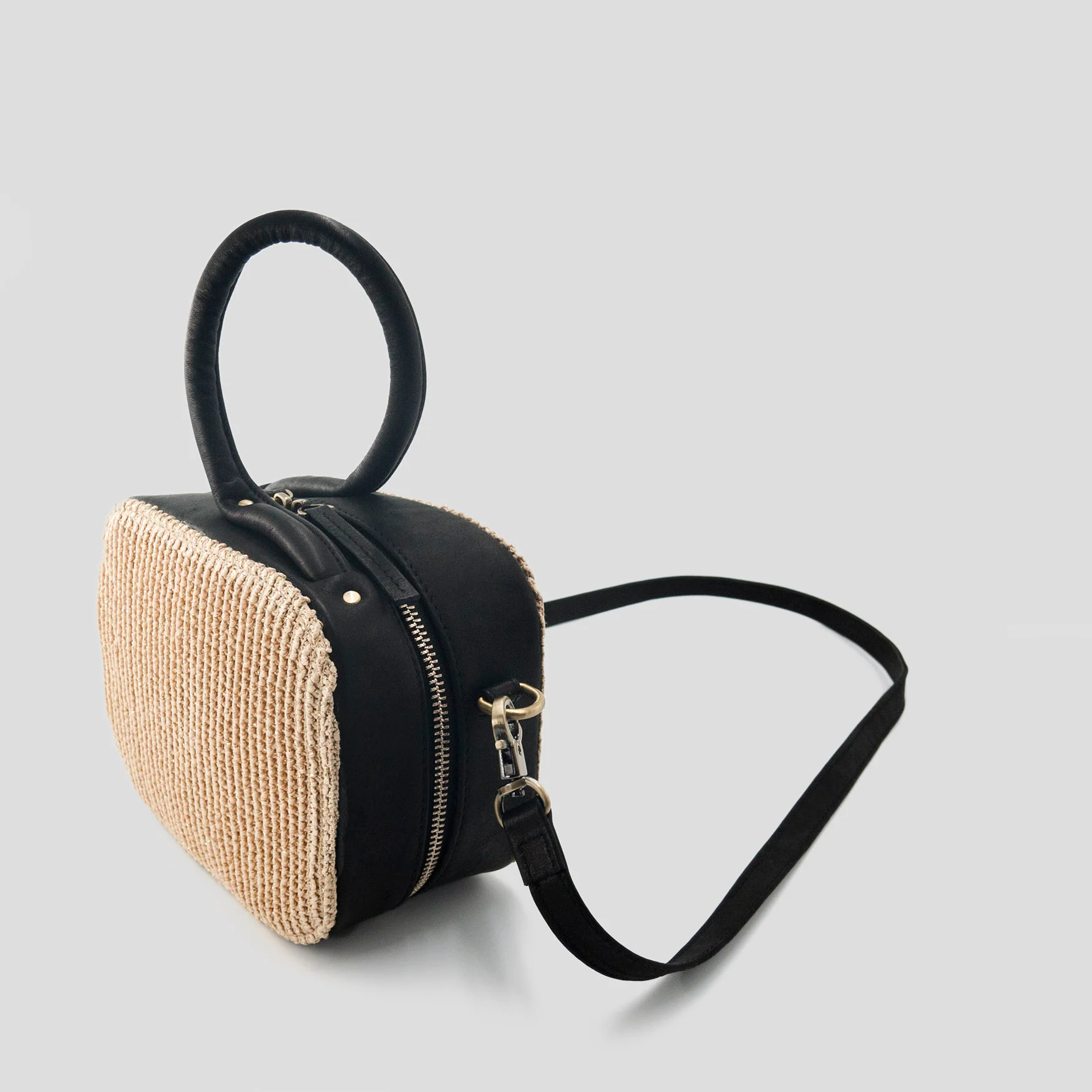 Maze - Black with Faux Raffia Knit - Image 4