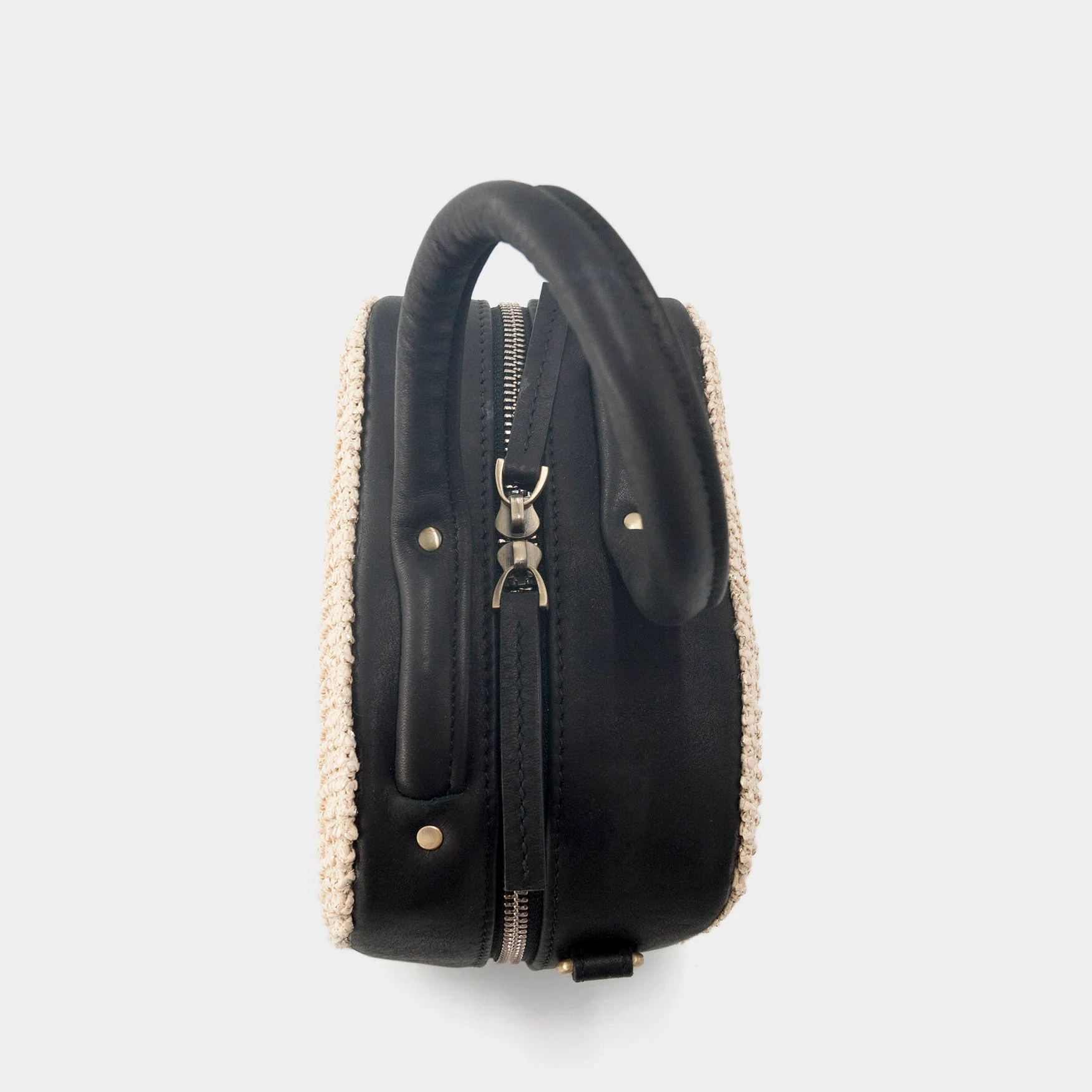 Maze - Black with Faux Raffia Knit - Image 6